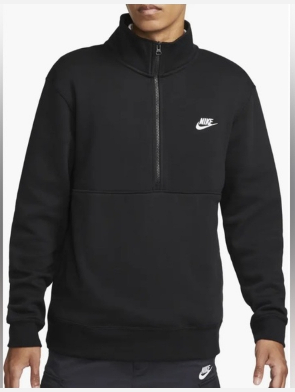 Nike Men's Sportswear Club Brushed Back Half Zip Pullover Size XL